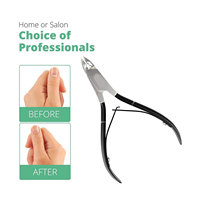 Coupe-cuticules ergonomique, coupe-ongles pour cuticules avec lames doubles à ressort, lames tranchantes pour les soins des ongles à domicile et en salon, pinces à cuticules