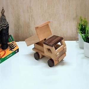 Dumper en bois naturel jaune Collection Home Decor Item - Product Image 1