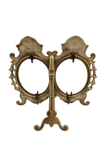 antique <b>double</b> <b>photo</b> <b>frame</b> vintage brass <b>photo</b> <b>frame</b> <b>double</b> oval picture <b>frame</b> antique style picture <b>frame</b> vintage tabletop - Product Image 6