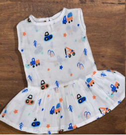 Soft Cotton Frock for Newborn <b>Girls</b> Printed Infant <b>Dress</b> with Button Washable Comfortable Daily Wear OEM Wholesale Clothing - Product Image 2