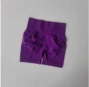 Short de yoga d'entraînement de grande taille pour femmes avec contrôle du ventre haut 100% coton Short de fitness avec motif solide de la rue haute - Product Image 6