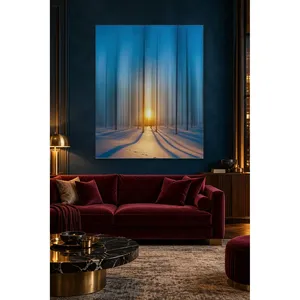 Impression sur toile Fida Blue Winter Forest Sunrise - Product Image 1