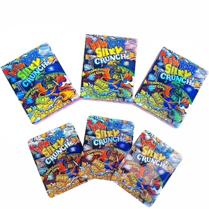 Stock Smell Proof Resealable Holographic Exotic Die Cut Zip Lock Stand up Mylar Bags <b>Box</b> - Product Image 2