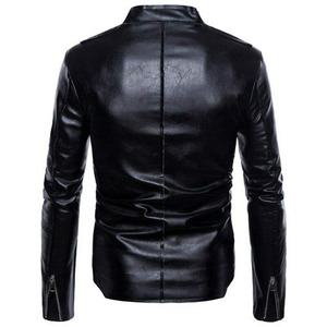 Chaqueta de cuero pakistaní al por mayor, chaqueta de cuero informal con cinturón lateral para hombre, nueva chaqueta de moto OEM para hombre - Product Image 6