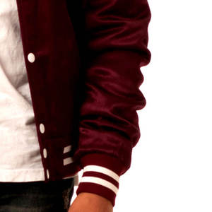 Chaqueta Varsity de lona de calidad superior Tipo de botón de moda para el invierno-Disponible al por mayor - Product Image 6