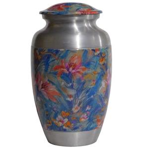 Urnes de crémation en aluminium pour adultes classiques Urnes funéraires en métal de style moderne avec autocollant fini pour les cendres humaines - Product Image 5