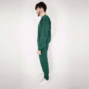 ชุดวอร์มคอกลมผ้าฟลีซผสมเนื้อหนาสำหรับผู้ชายชุดวอร์มสองชิ้นให้ความอุ่นสบายเหมาะสำหรับการใส่พักผ่อนการวิ่งและการเล่นกีฬา - Product Image 2