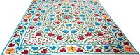 Draps de lit, couvertures, couvre-lits et édredons Suzani en coton biologique imprimés à la main, écologiques, indiens, réversibles, modernes, pour hôtel