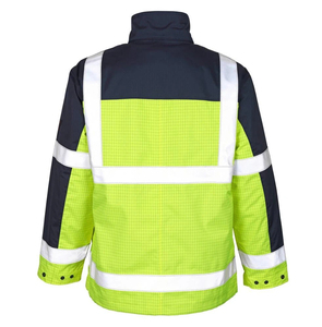 Men's High Visibility Reflective Work <b>Jacket</b> <b>Waterproof</b> Polyester Stand Collar Regular Fit <b>Winter</b> Safety Clothing - Product Image 6