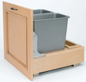 Contenedor de Basura Extraíble de Madera (Doble Compartimento) - Product Image 6