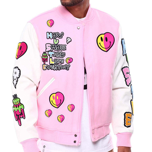 Chaquetas Bomber de Diseño Nuevo, Chaqueta Universitaria Varsity con Apliques de Chenilla y Letras Bordadas para Hombre, Talla Grande, 2026 - Product Image 6