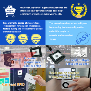 EMT6662RF Mrz <strong>Reader</strong> Ocr Scanner Barcode Nfc Passport RFID <strong>Reader</strong> QR Code Scanner Module - Product Image 2