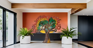 Nature Arbre de Sagesse et de Vie Art Mural en Métal pour Bureau à Domicile Salon Chambre à Coucher - Product Image 2