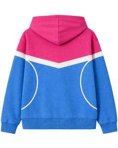<b>Mens</b> <b>Pink</b> And Blue Color Block Zip Up <b>Hoodie</b> Premium Cotton Fleece Hooded Sweatshirt Casual Streetwear Jacket OEM Bulk - Product Image 2
