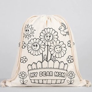 Sac de sport en corde colorable écologique Honey Mommy 35x40 cm personnalisable pour usage quotidien et publicité - Product Image 5