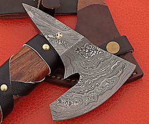 ขวานเหล็กดามัสกัสที่มีด้ามจับไม้ขวานเหล็กดามัสกัสเกรดอุตสาหกรรม - Product Image 3