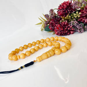 ลูกประคำอิสลาม, ลูกปัดอำพันบอลติกธรรมชาติสีบัตเตอร์สกอตช์สำหรับการละหมาด - Product Image 3