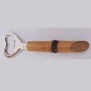 Ouvre-bouteille vintage rétro en bois de bambou, ouvre-bouteille de bière - Product Image 2