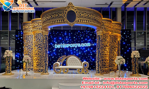 Decoración de escenario abierto y Mandap para boda, decoración de escenario de boda de fusión real, configuración de tema indio del Sur, decoración de escenario de boda - Product Image 2
