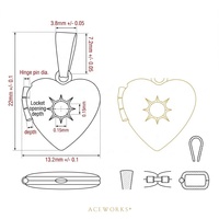 Pendentif Cœur avec Pierre de Naissance |   Pendentif étoile en acier inoxydable plaqué or 18K PVD avec zirconiums cubiques - Étanche, hypoallergénique, résistant au ternissement