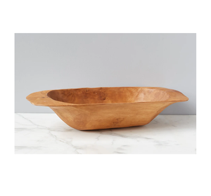 Bol à pâte décoratif en bois poli de luxe articles décoratifs assiette de service à salade motif végétal écologique - Product Image 1