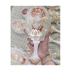 Espejo de Conchas Marinas para Decoración de Baños y Arte Mural de Sala de Estar, Acabado Aséptico para la Humedad, Incrustaciones de Conchas Únicas - Product Image 3