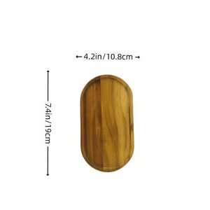 Bandeja de servicio ovalada de madera multiusos de buena calidad con esmaltado para fiesta de boda y restaurante Bandeja de servicio usada. - Product Image 2