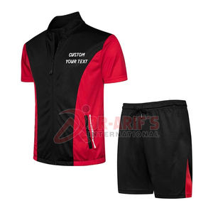 Conjuntos de camisetas para hombre, camiseta informal de manga corta con cremallera de verano, ropa deportiva de 2 piezas, ropa deportiva estampada, ropa de marca de Fitness - Product Image 4