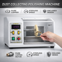 Máquina Pulidora con Colector de Polvo para Banco de Trabajo Boasta DM-8 con Protector Acrílico, Velocidad Continua, 370W, 4300 RPM para Taller de Joyería