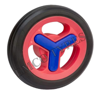 Vente en gros de poussettes pour bébés à 3 roues EMCO Red 5 pouces 127 mm 31 mm de largeur avec pneus pleins fabriquées en Inde, livraison rapide