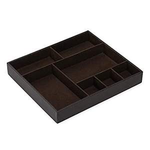 Ensemble de plateaux de service de forme ronde pour la décoration plateaux à thé grand café Premium Mdf résine de service en bois marron - Product Image 5