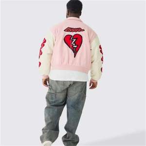 Veste brodée vintage d'automne au design personnalisé, style universitaire, fermeture éclair complète - Product Image 4