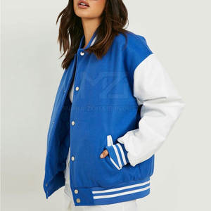 Chaqueta Letterman de Mujer con Diseño Nuevo y Color Personalizado, Tejida en Algodón, para Invierno, Estilo Urbano, Cálida y Transpirable - Product Image 4