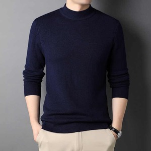 Pull tricoté pour homme avec fermeture éclair tressée 100% sweats à capuche en coton pull tricoté à la mode pour homme cardigan pull pour homme - Product Image 2