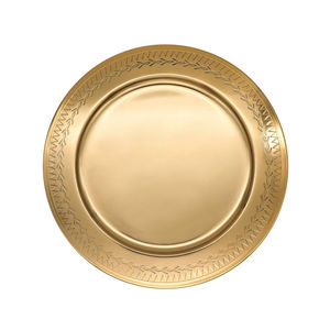 Assiette ornementale décorative au design attrayant Assiette de chargeur noir mat pour les repas et les événements haut de gamme, parfaite pour les occasions formelles - Product Image 5