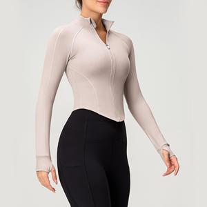 Chaqueta Deportiva Informal para Exteriores al por Mayor, Chaqueta para Correr para Mujer, Logotipo y Color Personalizados, Chaqueta de Yoga - Product Image 4