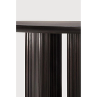 Table sur pieds cannelée contemporaine en bois massif d'acacia, pliable, empilable, gonflable, écologique, imperméable, pour la maison, le bureau et le salon