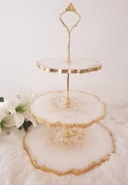 Free Sample <b>Resin</b> Cake Stand Three Tier Cake Dessert Stand Epoxy <b>Resin</b> <b>Molds</b> Wave Round Shape for Hot Piece - Product Image 5