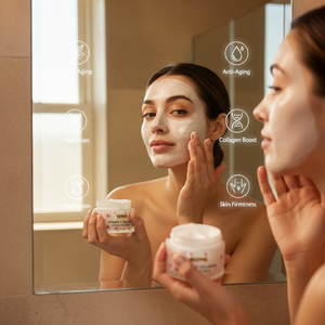 Crema Facial con Colágeno y Vitamina C Glee Impex |   Crema Hidratante Antienvejecimiento, Iluminadora e Hidratante para Piel Seca - Product Image 5