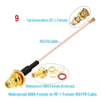RF1 U.FL a SMA Hembra Montaje en Panel de brida de 4 orificios RG178 Puente de extensión de antena flexible Conjunto de cable RF