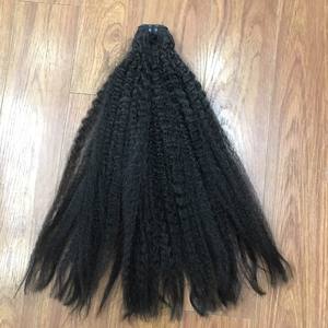 Vente en gros Cheveux bruts droits crépus vietnamiens de Hairvietnam Extension de tissage de cheveux vierges cambodgiens non traités Couleur naturelle - Product Image 4