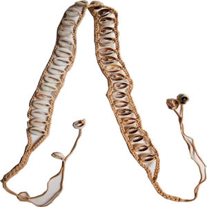 Cotton Shell Beaded <b>Belt</b> for <b>Women</b> Fashion Black <b>Bag</b> White Western OEM Logo Style Buckle Fabric Packing Pcs Color Uk - Product Image 3