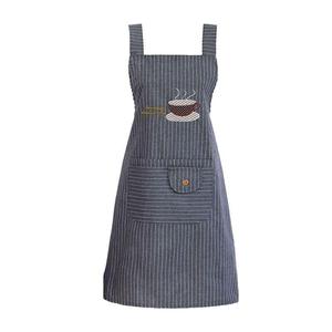 ผ้ากันเปื้อนทำอาหารสำหรับคาเฟ่ร้านอาหาร,ผ้าฝ้ายโพลีเอสเตอร์กันน้ำสำหรับเชฟขายส่งโลโก้แบบเฉพาะ - Product Image 5