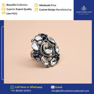 แหวนมอสซาไนต์ทำมือจากเงินสเตอร์ลิง925จากผู้ผลิตอินเดีย - Product Image 2