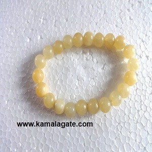 Gemstone 8 mm Beaded Love Style Elastic <b>Bracelets</b> Handmade with Natural Aquamarine Semi-Precious Stone Crafts Direct - Product Image 3