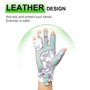 2025 superventas guantes de pesca personalizados fabricante de protección solar para mujer guantes de pesca sin dedos transpirables - Product Image 3