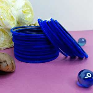 Ensemble de bracelets indiens Bollywood Bracelets en velours en métal uni Bijoux fantaisie pour femmes et filles (Ensemble de 24) - Product Image 2