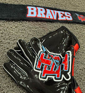 2025 Guantes transpirables de fútbol americano de alta resistencia Guantes de fútbol americano de nuevo estilo Diseños OEM de alta calidad Servicio OEM - Product Image 3