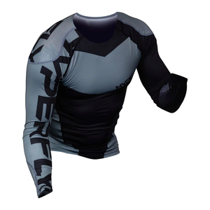 New Stylish High Quality Customized Men's Rash Guard Short Sleeve Slim Fit Training Wear UPF50+ Eco-Friendly Polyester/Nylon - Product Image 1