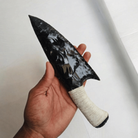 Couteau en obsidienne noire lame de poignard arme en cristal fabriquée à la main, outil de protection spirituelle, décor métaphysique, cadeau symbolique